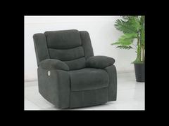 A Closer Look: Power Recliner Chair, Black Fabric