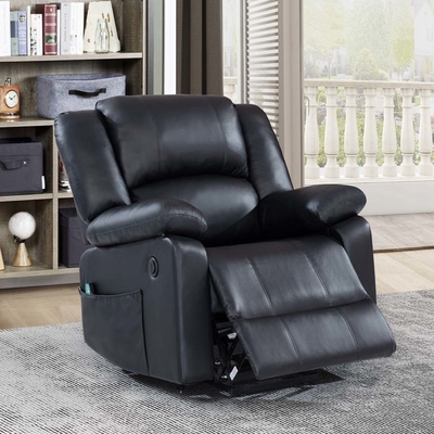 Poltrona Power Lift recliner con funzione regolabile di massaggio e sistema di riscaldamento, black faux leatherette