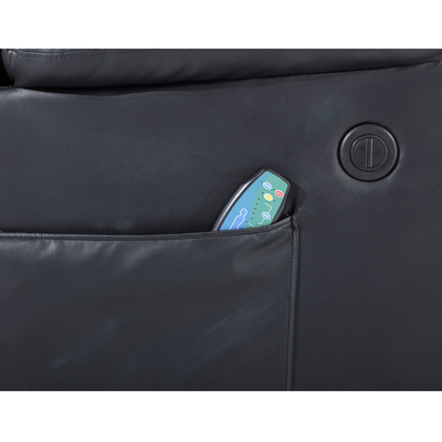 Poltrona Power Lift recliner con funzione regolabile di massaggio e sistema di riscaldamento, black faux leatherette
