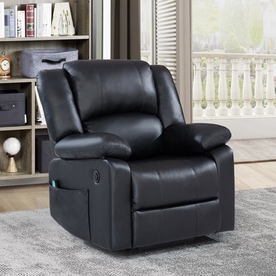 Poltrona Power Lift recliner con funzione regolabile di massaggio e sistema di riscaldamento, black faux leatherette