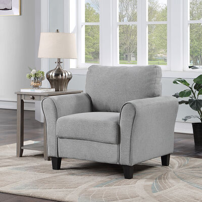 Set di divani in 3 pezzi, tessuto grigio fumante